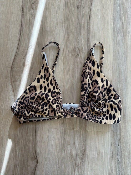 ASOS Other - Leopard Print Triangle Bikini Top - Neutral Brown & Black asos medium